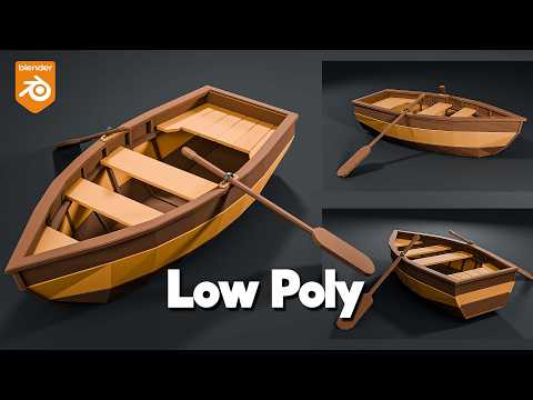 Low Poly Boat modeling in Blender (step by step)