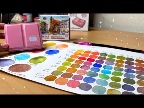 Roman Szmal's Mini Urban Sketchers Palette ✨ Creating A Mixing Chart & First Impressions