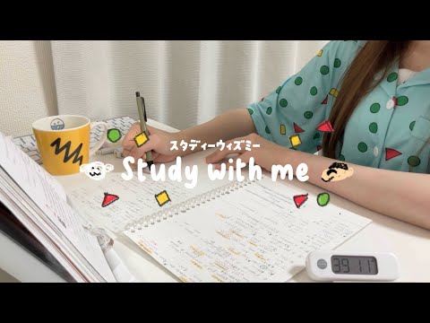 【 study with me 】一緒に1時間勉強するゾ🦖🖍️🌟no bgm |pencil asmr | 60min