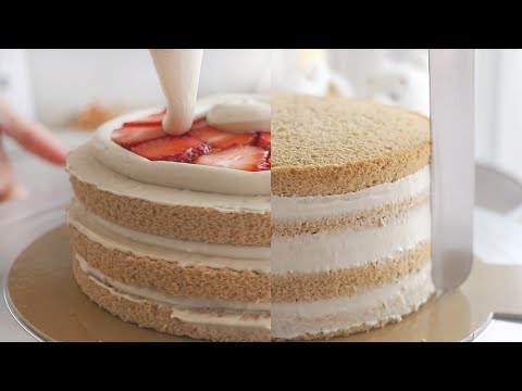 鐵觀音戚風蛋糕 #2 內餡+組合篇  鐵觀音卡士達鮮奶油作法 蛋糕內餡  蛋糕組合詳細教學