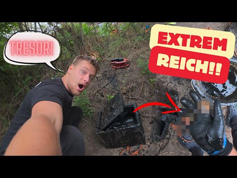 TRESOR von REICHER FAMILIE GEFUNDEN und AUFGEBROCHEN!!!🤯🤑 / Magnetfischen mit Gebrüder Lange