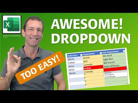 THE Easiest Multi Level Drop Down List ( easy Double XLOOKUP  technique )