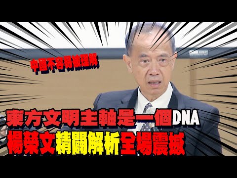 【全程字幕】新加坡前外交部長楊榮文佛羅倫斯演講全程QA 中西文化迥異精闢解析 全場震撼! 20240719