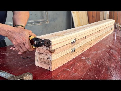 Creative Genius Recycled Wood Design Ideas DIY // DIY Cabinet With Unique And Versatile Mechanism
