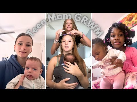 Teen Moms Get Ready. GRWM with Baby in Arms| TikTok Compilation