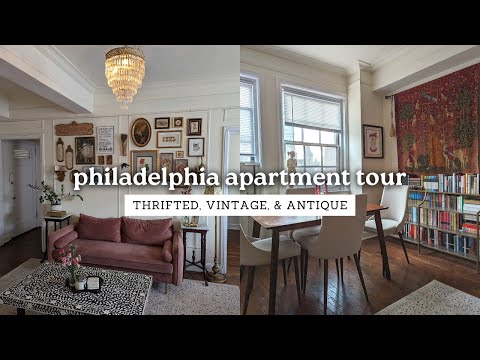 philadelphia apartment tour | thrifted, vintage, and antiques | rittenhouse square