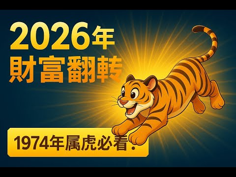 1974年屬虎｜2026 年大翻轉財富機會，你準備好了嗎？#生肖運勢 #星座