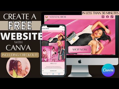 How To Make A FREE Website Using Canva