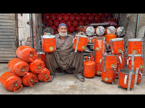 Most Incredible Skill to make Fully Functional Stove from Gass Cylinder | handmade stove production
