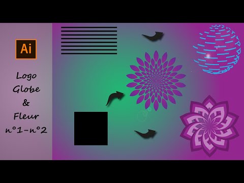 Comment créer un logo globe et faire une fleur n°1 n°2 Short N°136-137-138 To Full Vidéo #abonnez