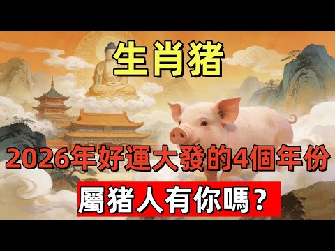 生肖猪：2026年，好運大發的4個年份屬猪人，有你嗎？#生肖星象#屬相運勢#生肖#家運#手寫#生肖運勢的那些事#先知#風水變化#提升運勢