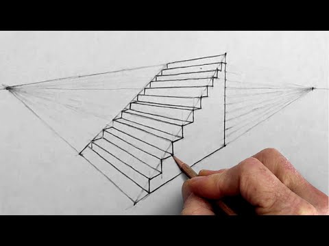 How to Draw STAIRS in Two Point Perspective | Easy STEP BY STEP Tutorial for Beginners