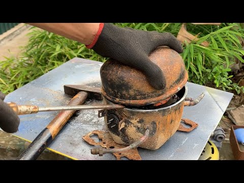 Manually Restoration LG Compressor - 160W / Phục Hồi Máy Nén Tủ Lạnh Bị Cháy