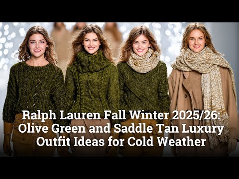 Ralph Lauren Fall Winter 2025/26: Olive Green and Saddle Tan Luxury Outfit Ideas for Cold Weather