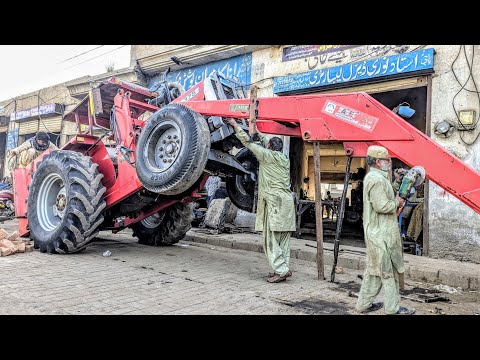 Incredible Process Tractor Front Hydraulic Loader End Bucket Repair with Arthritis Basic Tools