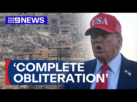 Trump's warning to Hamas as peace talks begin | 9 News Australia