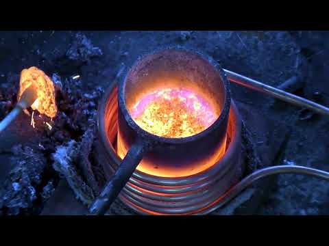 Индукционная плавка меди. Плавлю медь, получаю латунь! Отходы в доходы.