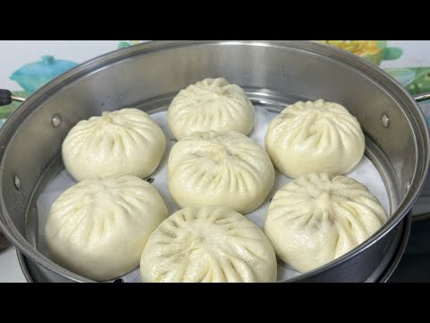 蒸包子提前发面是大错！农村媳妇教你秘诀，包子雪白松软不塌陷#food #like #cooking #美食教程