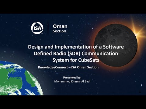 Design SDR Comms System for CubeSats - Mohammed AlBadi- ISA Oman