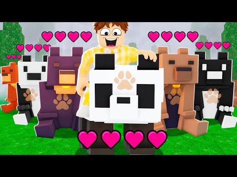 Приручил 10 МЕДВЕДЕЙ в 99 НОЧЕЙ в лесу ROBLOX!