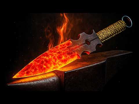 Forging Two Damascus Knives from Scrap Steel 🔥