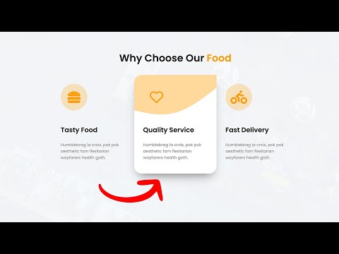 Elementor Info Card with Curved Shape on Hover