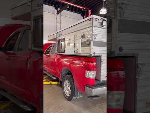 A 6 foot bed and a dream… that’s all you need. 🌄#toyota #letsgoplaces #tundra #truckcamper #travel
