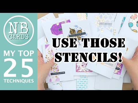 SMASH IT WITH STENCILS! 25 SUPER TECHNIQUES for Making Clean and Simple Cards!  [2024/134]