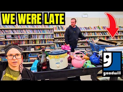 WE WERE LATE TO HALF OFF DAY AT GOODWILL.. THEN THIS HAPPENED