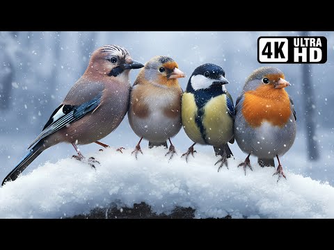 Beautiful Birds In Winter ❄️ Nature's Most Exquisite Birds For Ultimate Relaxation 🦜 Calm Time 🌿🕊️