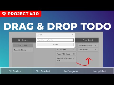 To Do App Using HTML, CSS and JavaScript (Drag & Drop)|Project #10/100