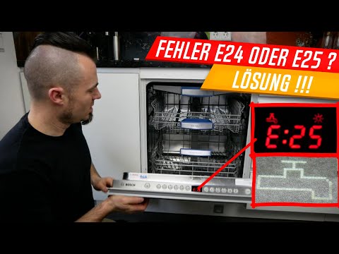 Dishwasher error codes E24 E25, Bosch, Siemens, Neff, Constructa, explained simply!