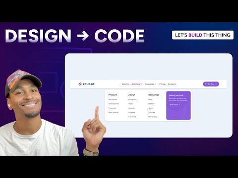 Design To Code: Navigation Bar with Mega Menu