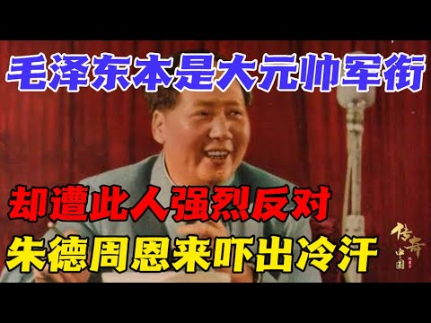 1955年授衔，中央决定授予毛泽东大元帅称号，却遭此人强烈反对！朱德周恩来当场吓出冷汗，他究竟是谁？【传奇中国】
