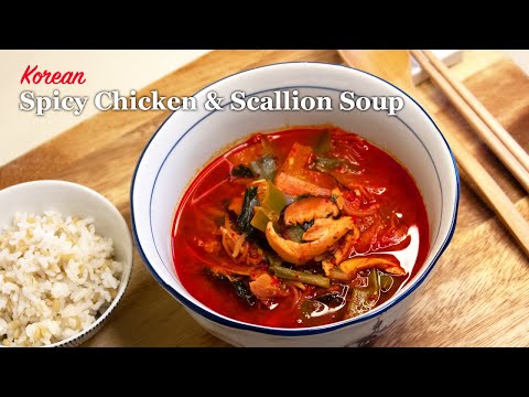 Korean spicy chicken and scallion soup | Costco chicken drumstick recipe 2 of 3 | 닭개장