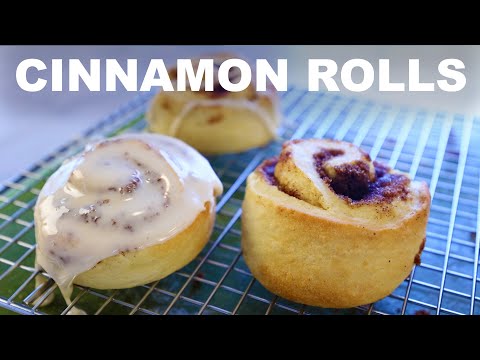 Cinnamon rolls with marshmallow glaze