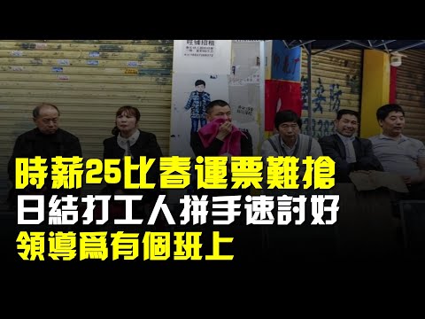 時薪25的兼職比春運票難搶?日結打工人拼手速討好領導爲有個班上