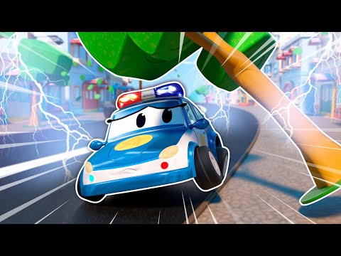 警车在暴风雨中受伤了 ！| 汽车修理