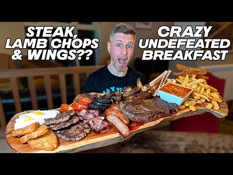 UNDEFEATED BREAKFAST CHALLENGE SO BIG IT'S SERVED ON A WOODEN PLATTER!