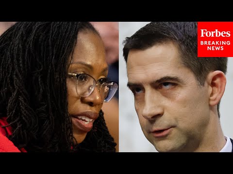 'Judge, It's A Very Simple Question': Tom Cotton Has Testy Exchange With Jackson On Crime