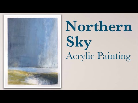BEST Dramatic Sky Technique for Modern Abstract Landscapes | Dark Skies Acrylic Painting Tutorial