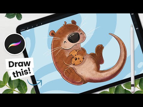 How To Draw: Cute Otter in Procreate • Easy Digital Art Tutorial