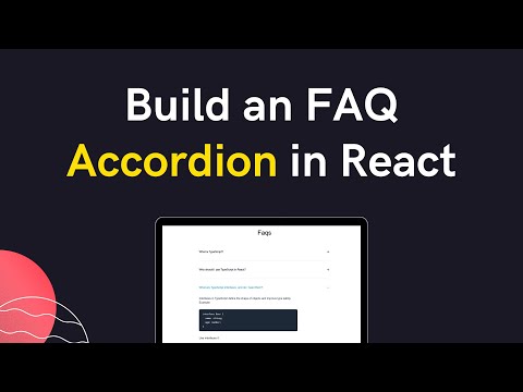 Build an Animated FAQ Accordion Component in React and Tailwind CSS