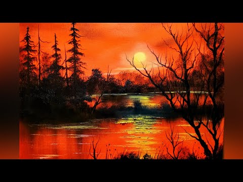 Beginner Sunset Painting in Oil | Landscape Tutorial
