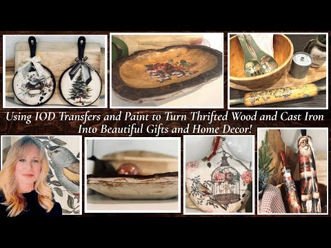 Transforming Thrifted Items into Beautiful Home Decor Using IOD Transfers and Paint! 1