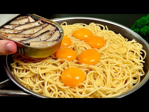Do you have pasta, eggs and a can of sardines at home? This inexpensive recipe is perfect!