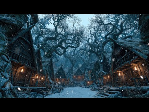 Mystic Snowbound Village — Medieval Celtic Winter Ambience for Calm Focus & Deep Rest