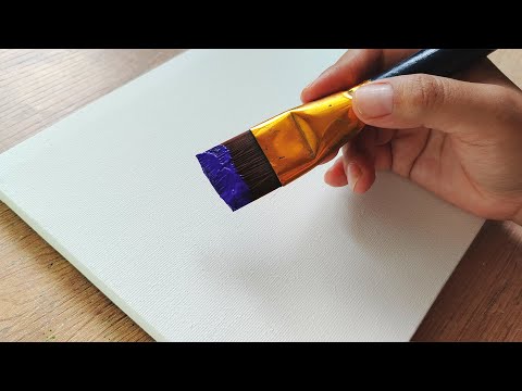 A Cozy Night in the Mountains / Acrylic Painting for Beginners