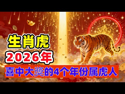 生肖虎：2026年，喜中大獎的4个年份属虎人，有你份吗？#生肖運勢 #生肖虎 #属虎人 #2026年運勢 #2026生肖運程 #老李說運勢 #好運生肖
