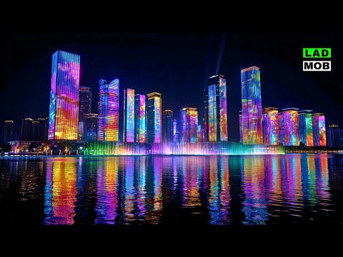 This Chinese City Turns Its Skyscrapers Into Giant Art Canvases Every Night | 4K HDR